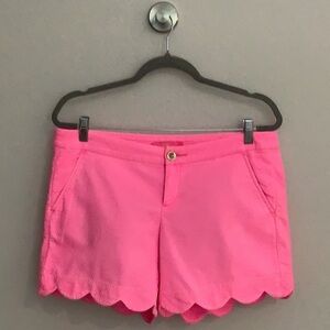 Pink Scalloped Women's Shorts